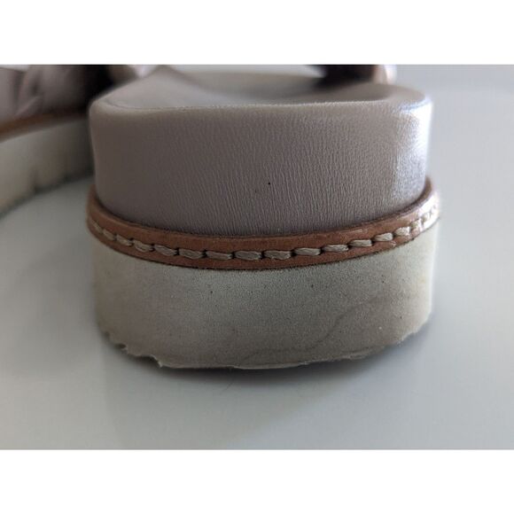 M.Gemi The Tessuti Braided Sandal Slip On Open Toe Platform Cream Brown Size 40 - Picture 6 of 7